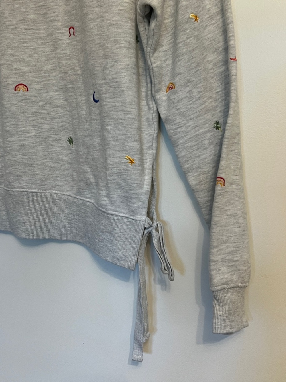 Marine Layer Nora Lucky Charms Side Tie Sweatshirt Small - Picture 6 of 12